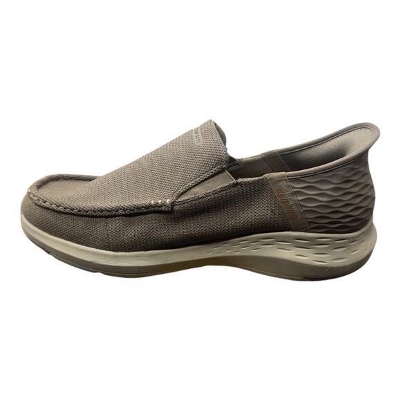 SKECHERS MENS SLIP INS- PARSON-RALVEN TAUPE SLIP ON SHOES 12 CASUAL COMFORTABLE - Picture 5 of 11